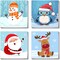 4 Pack Framed Paint by Numbers Kit for Kids,Christmas Painting Kits for Kids Ages 4-8,Easy Paint by Number Kids Paint for Beginner,DIY Acrylic Oil Painting Kit for Wall Decor(8X8inch)